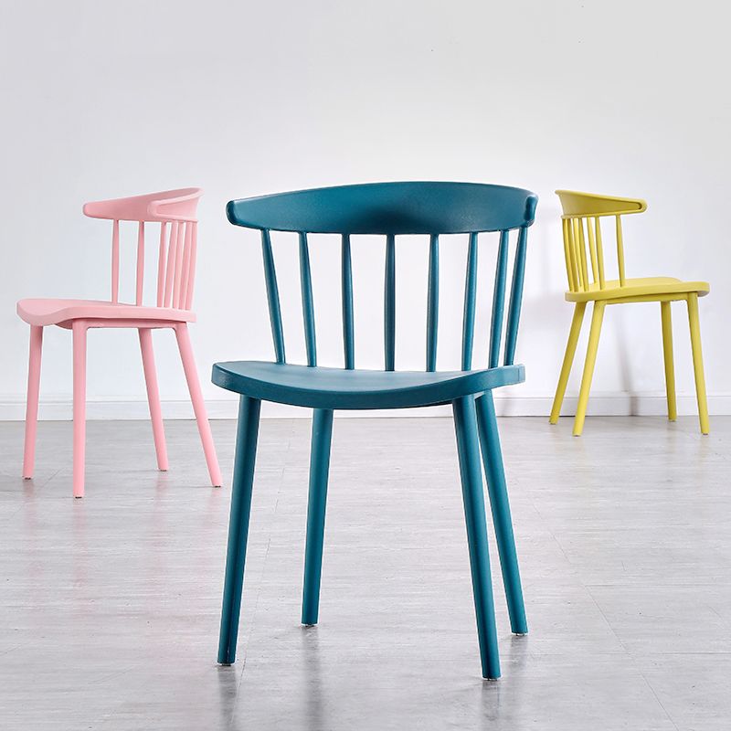 Contemporary Style Plastic Dining Armchair Windsor Back Side Chair for Home Clearhalo ' kitchen&dining_furn' 'Dining Chairs' 'Dining Tables & Seating' 'dining_chair' 'furn' 'furn_dining_chair' 'Furniture' 'furniture_dining_chair' 'Kitchen & Dining Furniture' 'kitchen' 1200x1200_68562e1d-5d40-475d-b28f-bdc5986b8bee