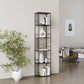 Metal Glam Bookshelf Standard Open Back Bookcase with Shelves