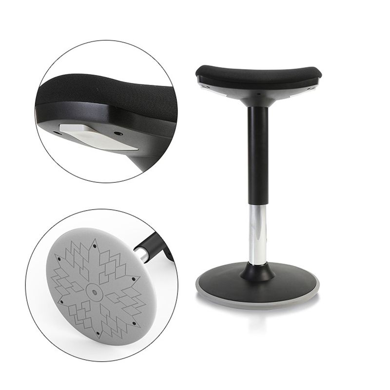 Modern Desk Chair Adjustable Chair Armless Upholstered Office Chair in Black Clearhalo 'furn' 'furn_office_chair' 'Furniture' 'Office Chairs' 'Office Furniture' 'office_chair' 1200x1200_68593faf-286d-47d1-97e3-31dc0e01741c