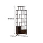 Espresso Shelf Bookcase with Doors Open Back Bookshelf for Office