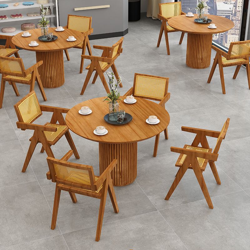 Modern Pedestal Casual Dining Table Round Solid Wood Dinner Table Kitchen Home Clearhalo 'Dining Tables & Seating' 'Dining Tables' 'dining_table' 'furn' 'furn_dining_table' 'Furniture' 'furniture_dining_table' 'Kitchen & Dining Furniture' 'kitchen' 'kitchen_dining_table' 1200x1200_685d85cb-bdb2-40bf-bdd4-0afd48a054a9