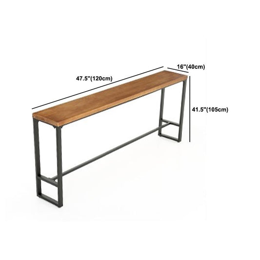 Juego de mesa de pub rectangular industrial 1/6/11 Piezas Table de mostrador de madera con taburetes altos