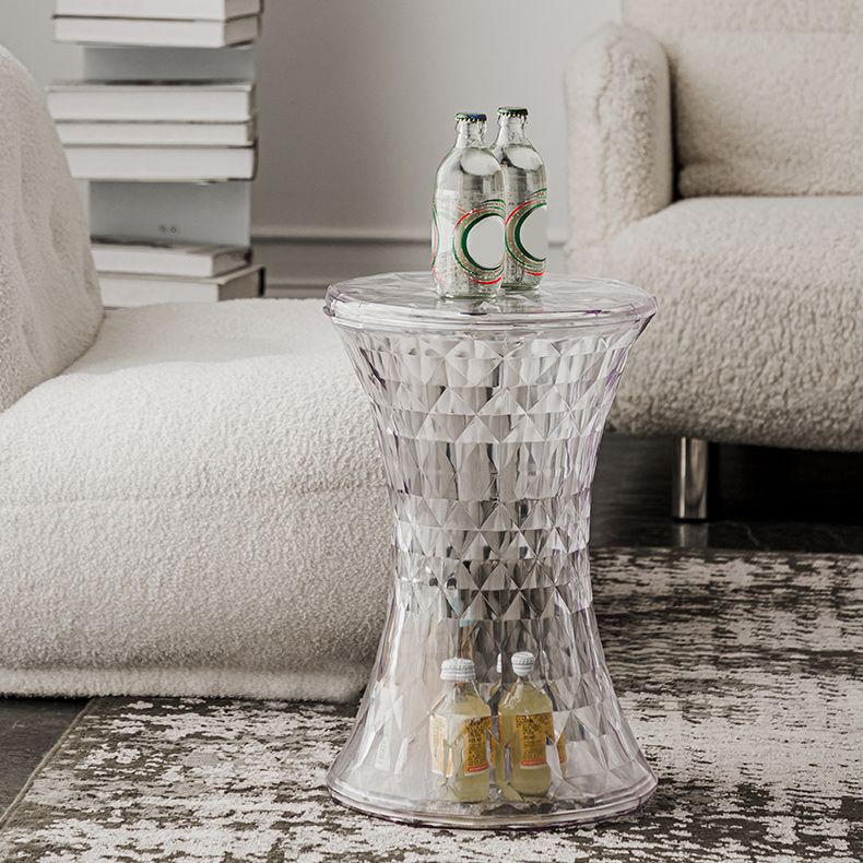 Contemporary 19" Tall Side End Table Plastic Round Side End Table Clearhalo 'Coffee & Accent Tables' 'End & Side Tables' 'end_side_tables' 'furn' 'furn_end_side_tables' 'Furniture' 'Living Room Furniture' 1200x1200_685e9918-9d4c-4e1a-bc45-5242be3a3394