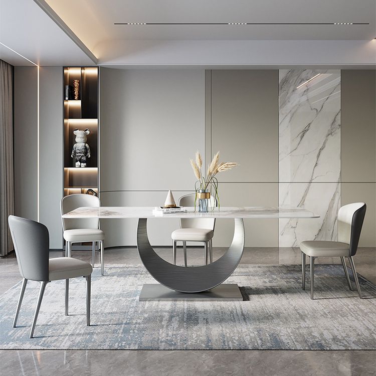 Modern 1/4/5/7/8 Pieces Dining Set Rectangle Dining Table Set for Home Use Clearhalo 'Dining Room Sets' 'Dining Tables & Seating' 'dining_room_set' 'furn' 'furn_dining_room_set' 'Furniture' 'furniture_dining_room_set' 'Kitchen & Dining Furniture' 1200x1200_686007bf-5ef8-4a0d-aabe-b56c9c961e1c