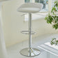 Plastic Adjustable Height Bar Stool Modern PU Upholstered Stool with Footrest