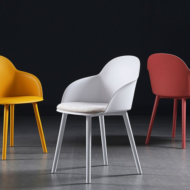 Contemporary Style Dining Chair Kitchen Arm Side Chair with Plastic Legs Clearhalo ' kitchen&dining_furn' 'Dining Chairs' 'Dining Tables & Seating' 'dining_chair' 'furn' 'furn_dining_chair' 'Furniture' 'furniture_dining_chair' 'Kitchen & Dining Furniture' 'kitchen' 1200x1200_68610c94-c40b-4ad7-a8c7-06d725508537