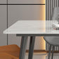 Rectangle 4 Legs Kitchen Table Industrial Sintered Stone Dining Desk