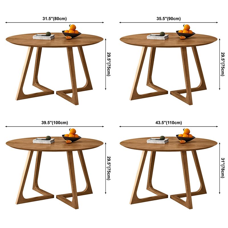 Contemporary Round Dining Table Pine Solid Wood Table with Double Pedestal for Home Kitchen Dinner Clearhalo ' dining_table' 'Dining Tables & Seating' 'Dining Tables' 'furn' 'furn_dining_table' 'Furniture' 'furniture_dining_table' 'Kitchen & Dining Furniture' 'kitchen&dining_furn' 'kitchen' 'kitchen_dining_table' 1200x1200_6863120a-0e95-4d01-8de0-a50ffed3dd92