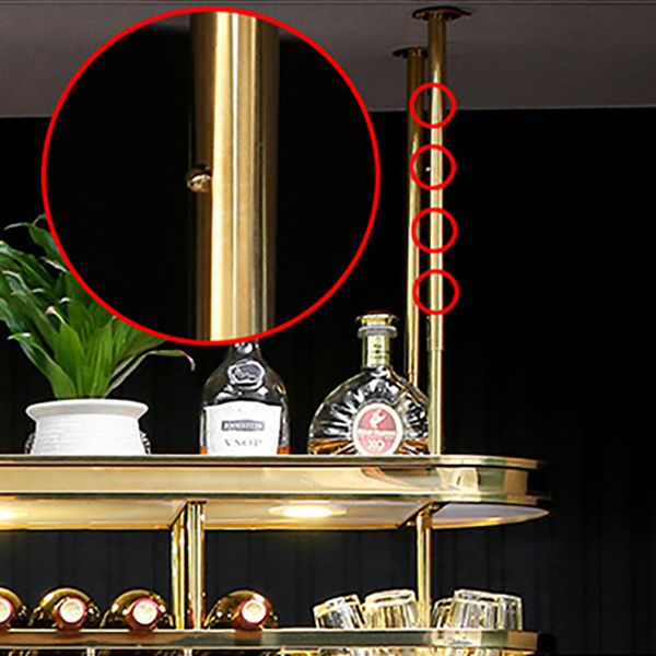 Hanging Wine Rack Holder Modern Stainless Steel Wine Rack in Gold Clearhalo 'furn' 'furn_wine_racks' 'Furniture' 'Kitchen & Dining Furniture' 'Wine Racks' 'wine_racks' 1200x1200_6863bc51-d0cd-46f3-acdd-7f0a30ef74ce