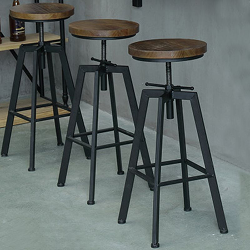 Sgabello da bar senza backless rotondo in stile moderno per soggiorno