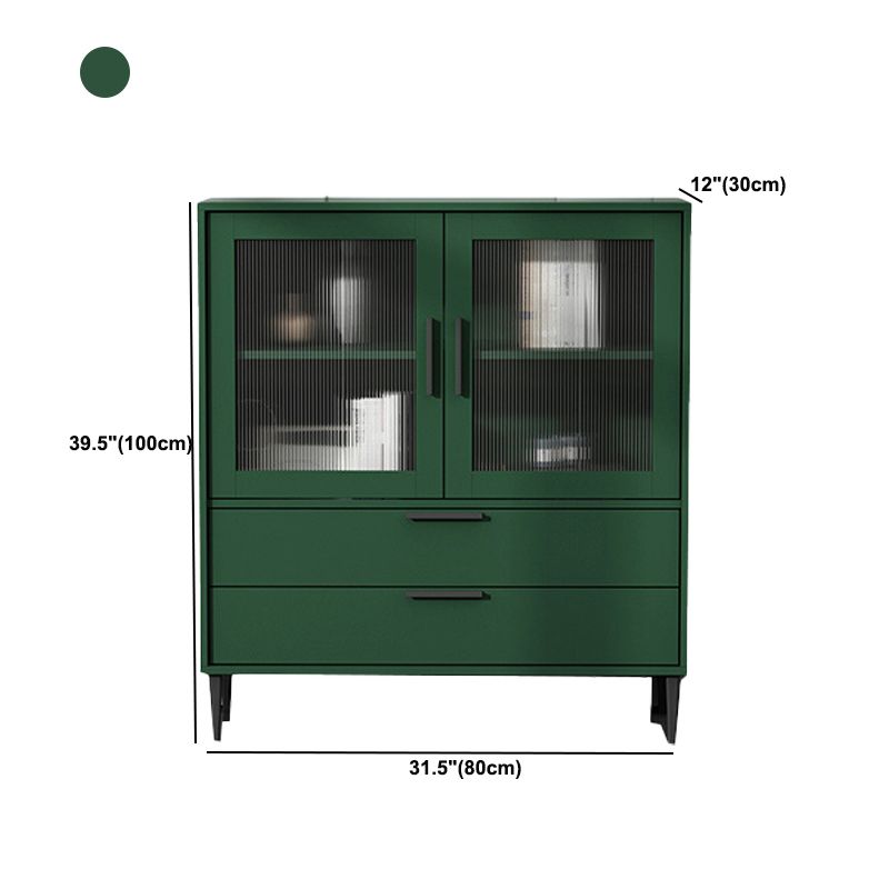 Contemporary Wooden Accent Cabinet with Glass Door and 2 Drawers Clearhalo 'Cabinets & Chests' 'cabinets_chests' 'furn' 'furn_cabinets_chests' 'Furniture' 'Living Room Furniture' 1200x1200_68642293-6d5c-4185-ab43-060977cd6033