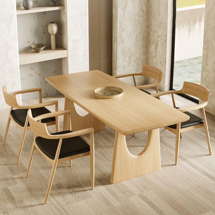 Modern 1/2/4/5 Pieces Rectangle Dining Set Solid Wood Dining Table with Chairs Clearhalo 'Dining Room Sets' 'Dining Tables & Seating' 'dining_room_set' 'furn' 'furn_dining_room_set' 'Furniture' 'furniture_dining_room_set' 'Kitchen & Dining Furniture' 'kitchen&dining_furn' 'kitchen' 1200x1200_68648c68-02a6-4370-be2d-cf27c1a7f184