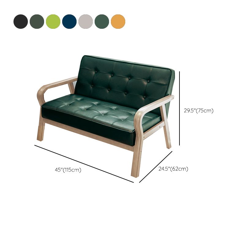 フェイクレザーソファ29.53 "ハイミッドセンチュリーモダンスクエアソファ