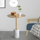 Iron and Concrete End Table 15.7" Long Mid-Century Round Side Table in White Clearhalo 'Coffee & Accent Tables' 'End & Side Tables' 'end_side_table' 'end_side_tables' 'furn' 'furn_end_side_tables' 'Furniture' 'furniture_end_side_table' 'Living Room Furniture' 1200x1200_6866059f-6aea-4f13-a296-42a28ec0172a