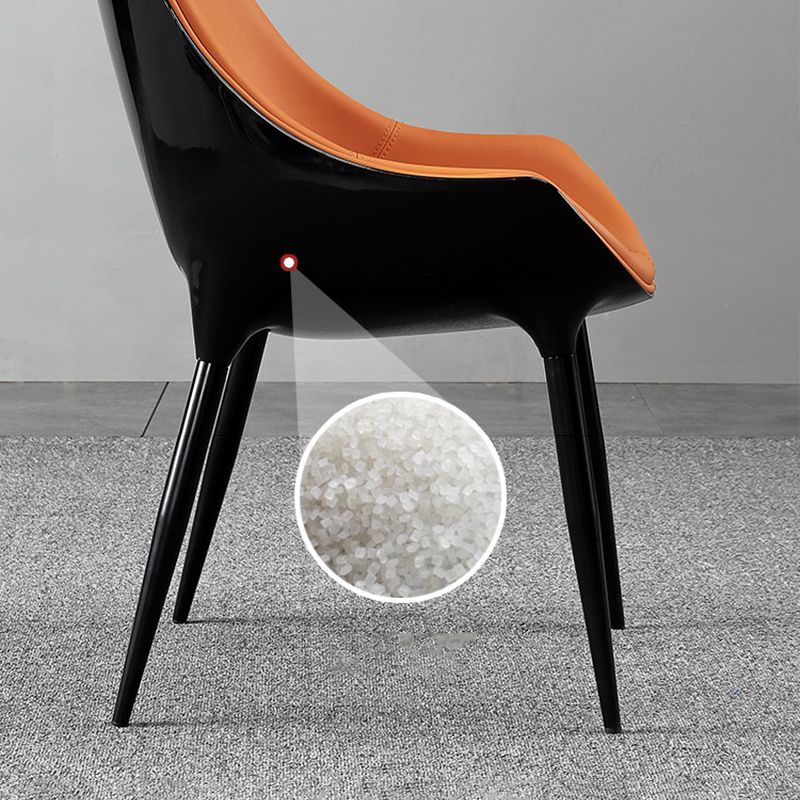 Contemporary Style Dining Chairs Arm Side Chairs with Metal Legs for Kitchen Clearhalo ' kitchen&dining_furn' 'Dining Chairs' 'Dining Tables & Seating' 'dining_chair' 'furn' 'furn_dining_chair' 'Furniture' 'furniture_dining_chair' 'Kitchen & Dining Furniture' 'kitchen' 1200x1200_6866498f-aaa7-49f8-8940-5caf894e8f78