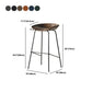 Zeitgenössischer mattes Finish Leder Barstool Low Back Coffee Shop Hocker