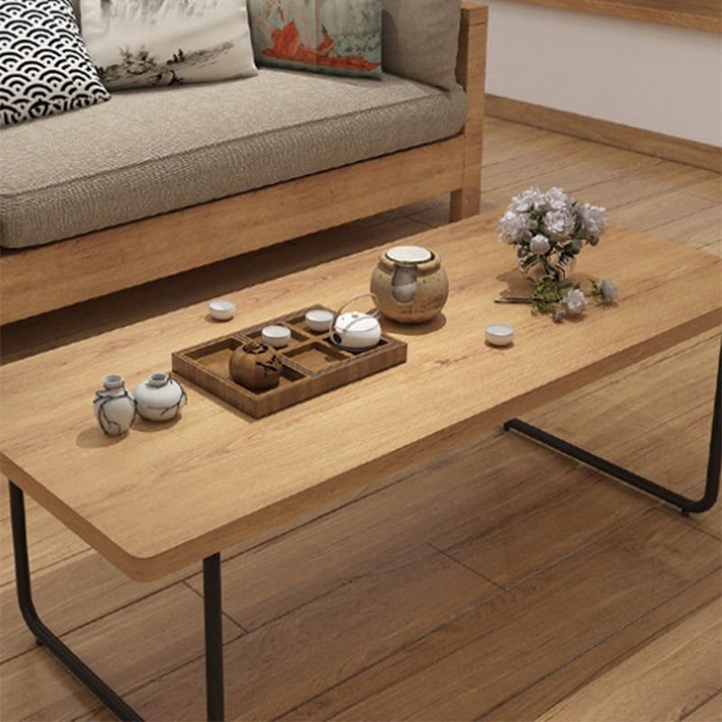 Contemporary Sled Coffee Table Solid Wood Coffee Cocktail Table Clearhalo 'Coffee & Accent Tables' 'Coffee Tables' 'coffee_tables' 'furn' 'furn_coffee_tables' 'Furniture' 'Living Room Furniture' 1200x1200_6866dcd4-7dca-4064-9f72-9c76a104bb22
