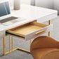 Glam Style Writing Desk Study Room and Office Desk with 1-drawer Clearhalo 'furn' 'furn_office_desk' 'Furniture' 'furniture_office_desk' 'Office Desks' 'Office Furniture' 'office_desk' 1200x1200_6866e8fc-7378-4de2-824e-edf5b648c166