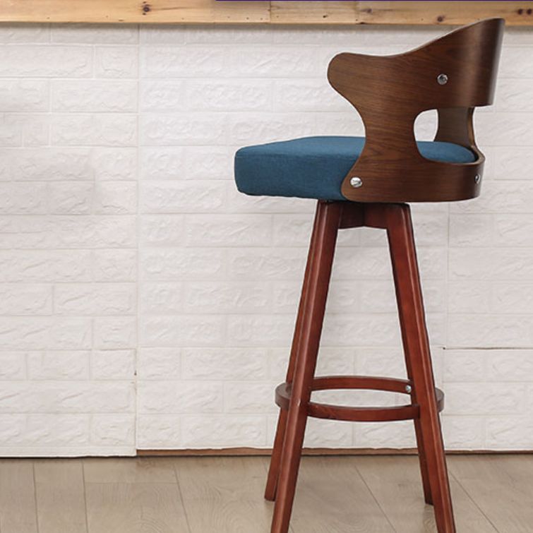 Modern Armless Backrest Counter Stool Wood Milk Tea Shop Bar Stool with Pedal and Cushion Clearhalo 'Bar Furniture' 'Bar Stools' 'bar_stools' 'furn' 'furn_bar_stools' 'furniture_bar_stools' 'Kitchen & Dining Furniture' 'kitchen&dining_furn' 'kitchen' 'kitchen_furn' Furniture' 1200x1200_68671bab-6026-4663-b169-0e8cbe132ff9