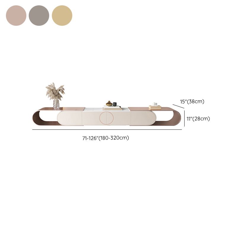 Glam Stone TV Console Media Console Open Storage Console with Drawer Clearhalo 'furn' 'furn_tv_stands_entertainment_centers' 'Furniture' 'Living Room Furniture' 'TV Stands & Entertainment Centers' 'TV Stands & Media Storage Furniture' 'tv_stands_entertainment_centers' 1200x1200_68688198-136c-4757-b087-91a6da33d7a8