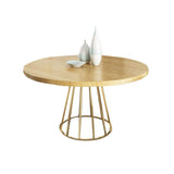 Contemporaneo 1/2/5/7 pezzi mobili rotondi tavolo da pranzo in legno massiccio impostata in marrone