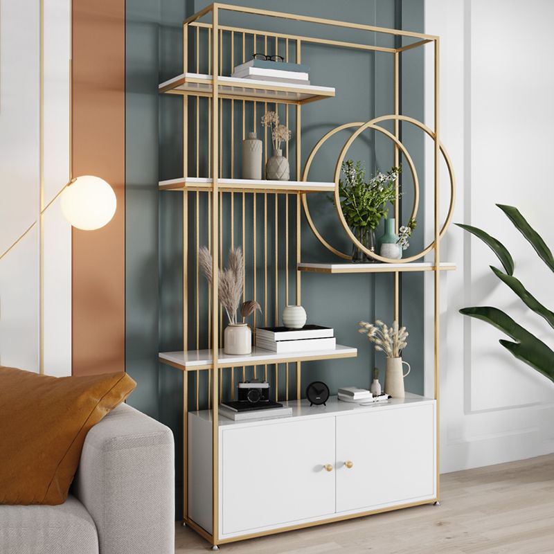 Glam Metal Shelf BOOKCAST Open Back Bookshelf voor studieruimte