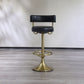 Tabouret de bar rotatif glam rotatif tabouret de comptoir en faux cuir pour la maison