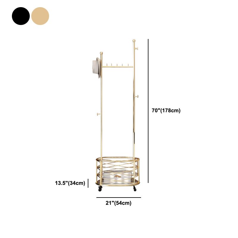 Splendido appendiabiti in metallo ganci a livello indipendente per cesta per cesta