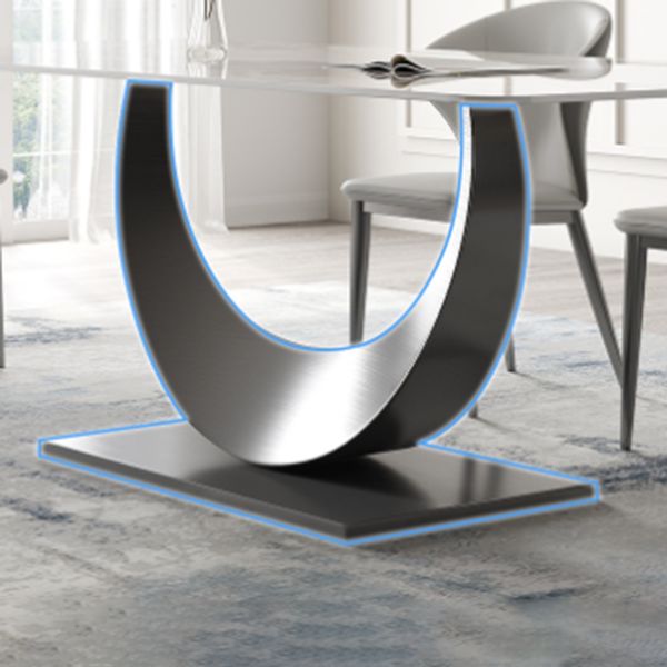 Mesa de cena industrial Rectángulo de piedra Mesa de comedor para comedor
