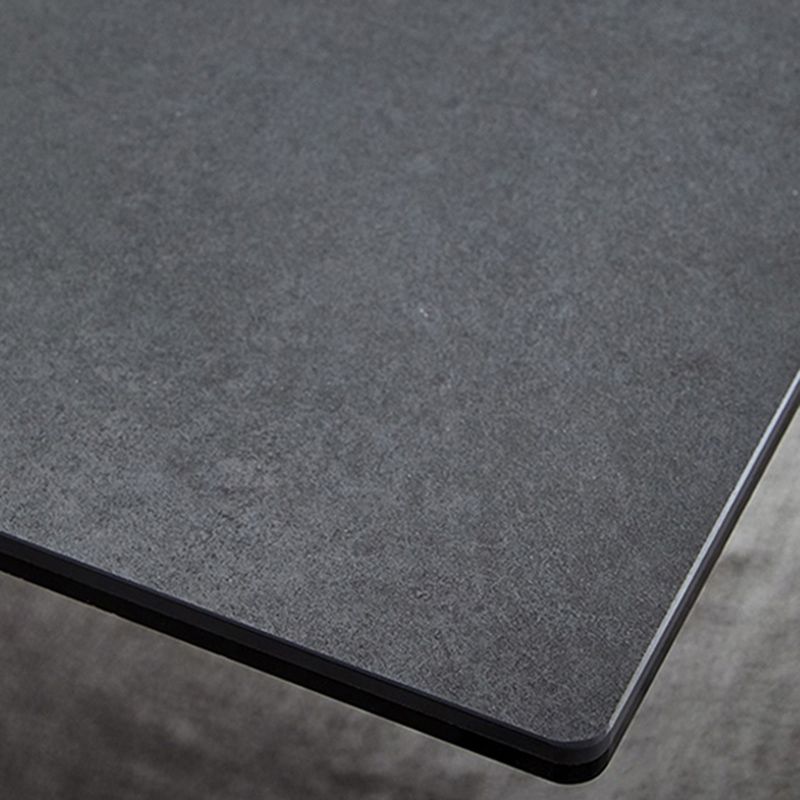 Contemporaneo 1/4/5 pezzi sala da pranzo set mobili rettangolo di pietra in nero