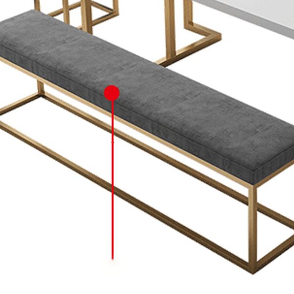 Contemporary Rectangle Upholstered Bench Home Seating Bench in Gray with Legs Clearhalo 'Benches' 'Chairs & Seating' 'furn' 'furn_benches' 'Furniture' 'Living Room Furniture' 1200x1200_686b5dd3-6e1e-40b7-81bf-e6b57628ce36