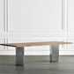 Industrial Solid Wood Table for Restaurant Rectangle Table with Double Pedestal Clearhalo 'Dining Tables & Seating' 'Dining Tables' 'dining_table' 'furn' 'furn_dining_table' 'Furniture' 'furniture_dining_table' 'Kitchen & Dining Furniture' 1200x1200_686bfd44-b038-4237-bad8-a6602f1d5318