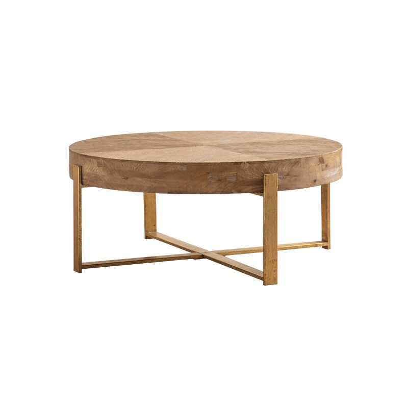 Tavolo d'angolo rustico Tavolino con accento marrone in legno massiccio per soggiorno