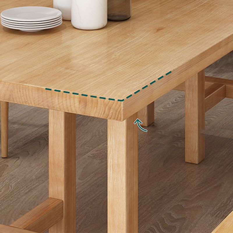 Glam Dining Table Wooden Rectangle Table with Wooden Legs for Home Use Clearhalo 'Dining Tables & Seating' 'Dining Tables' 'dining_table' 'furn' 'furn_dining_table' 'Furniture' 'Kitchen & Dining Furniture' 1200x1200_686cc012-d3f7-4b30-955d-265a101f9b50