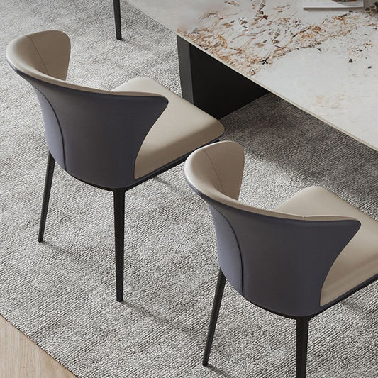 Sedia posteriore Windsor in stile contemporaneo sedie laterali senza braccio con gambe in metallo per cucina