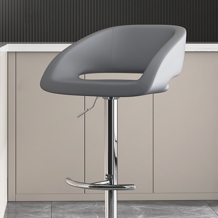 Contemporary Style Metal Bar Stool Footrest Counter Stool for Indoor Clearhalo 'Bar Furniture' 'Bar Stools' 'bar_stools' 'furn' 'furn_bar_stools' 'Furniture' 'Kitchen & Dining Furniture' 1200x1200_686dfc7b-0096-4c59-b10b-969b168b21e9