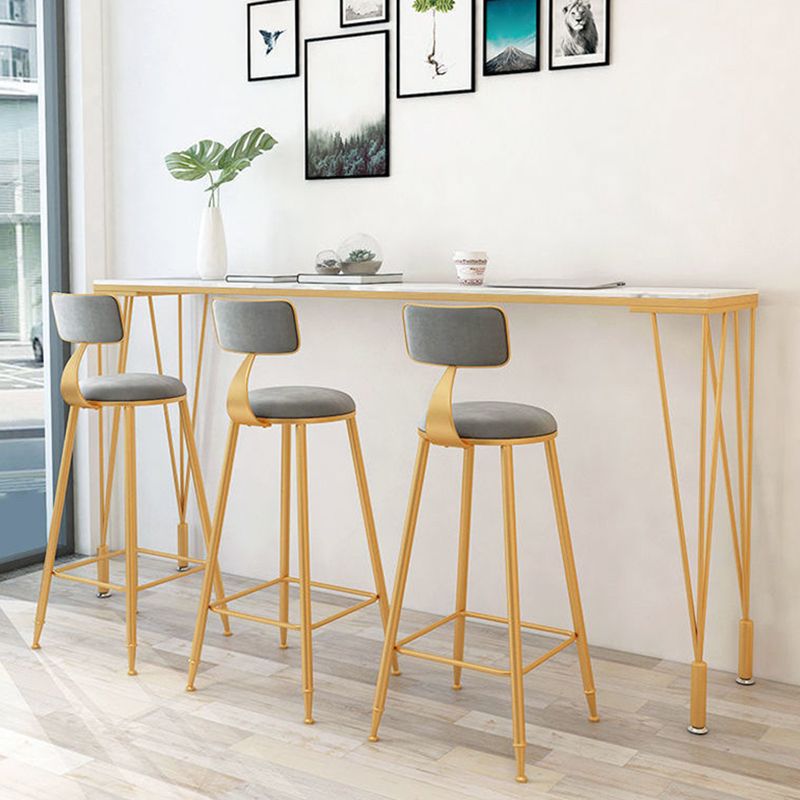 Glam 1/2/4/7 Pieces Bar Table Set Rectangle Stone Counter Table with Stools for Balcony Clearhalo 'Bar Furniture' 'furn' 'furn_home_bar_bar_sets' 'Furniture' 'Home Bars & Bar Sets' 'home_bar_bar_sets' 'Kitchen & Dining Furniture' 1200x1200_686eb562-f646-4a1f-95d4-4c0bc0245d4a