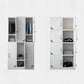 Moderner Style -Scharnier -Türgarderobe für Home Grey Metal Cabinet
