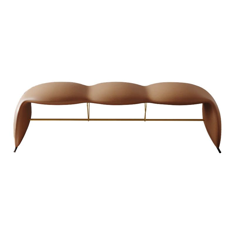 Glam Rectangle Seating Bench Cushioned Backless Bedroom Bench Clearhalo 'Benches' 'Chairs & Seating' 'furn' 'furn_benches' 'Furniture' 'Living Room Furniture' 1200x1200_68728052-7e3a-449b-9406-d7b691cf5c2c