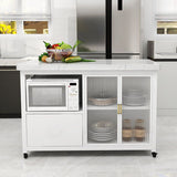 Dining Room Kitchen Island Table Modern Prep Table with Drawer