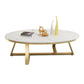 Cross Legs Coffee Table with Stone Oval Top and Iron Base Cocktail Table Clearhalo 'Coffee & Accent Tables' 'Coffee Tables' 'coffee_tables' 'furn' 'furn_coffee_tables' 'Furniture' 'Living Room Furniture' 1200x1200_6874078b-846f-4d44-b49b-86f72938317c