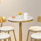 Glam Faux Marble Bistro Table Indoor Gold Steel Bar Dining Table with Single Pedestal Clearhalo 'Bar Furniture' 'Bar Tables' 'bar_tables' 'furn' 'furn_bar_tables' 'Furniture' 'furniture_bar_tables' 'Kitchen & Dining Furniture' 1200x1200_687474c0-959d-4f43-9503-5033b0752a4e