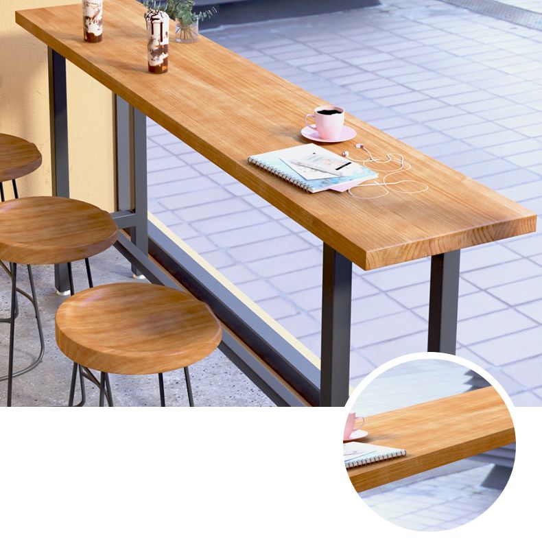 Rechthoek houten bovenste toonbank industriële balktafel voor eetkamer