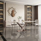 Glam Style Rectangle Table Set 1/2/5/7 Pieces Dining Set with Metal Legs Clearhalo 'Dining Room Sets' 'Dining Tables & Seating' 'dining_room_set' 'furn' 'furn_dining_room_set' 'Furniture' 'Kitchen & Dining Furniture' 1200x1200_6876b5da-05fb-436a-8d10-4464ae8ae6a9