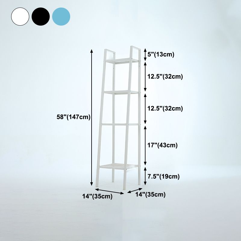 Scandinavian Open Ladder Bookshelf Metal Bookcase for Living Room Clearhalo 'Bookcases' 'furn' 'furn_bookcases' 'Furniture' 'furniture_bookcases' 'Office Furniture' 1200x1200_6876e9df-9aef-4c8d-b4f3-a7535e02f510