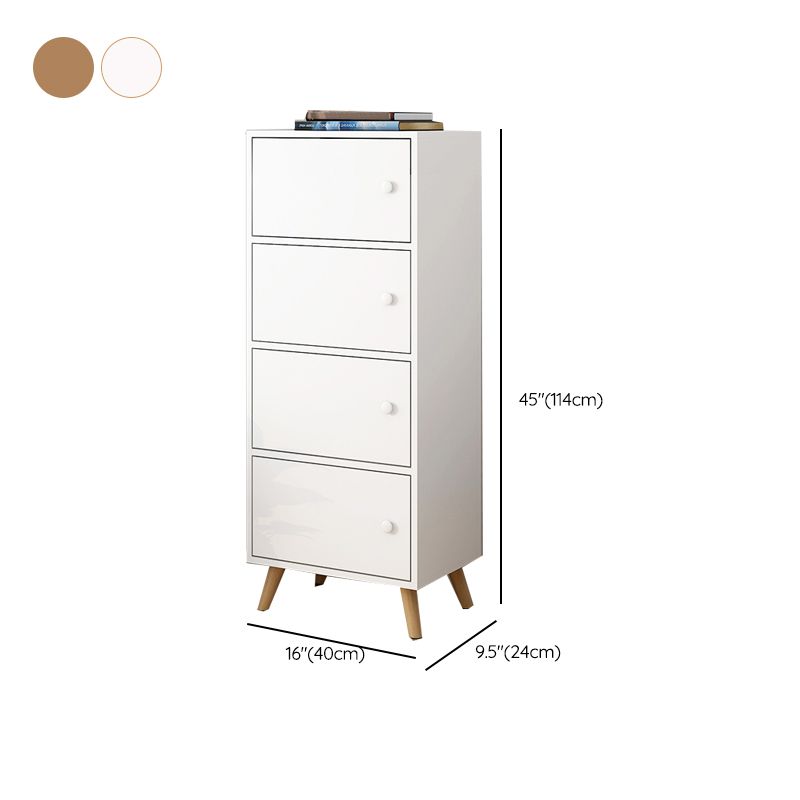 Armadio di stoccaggio del rettangolo minimalista con manopole in legno