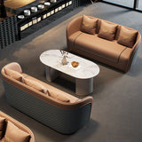 Faux lederen smoking tuxedo arm bank 25,59 "brede hedendaagse bank met strakke rug