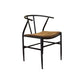 Modern Matte Brown Dining Set with Metal Chairs 1/2/5 Pieces Solid Wood Dinette Set