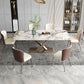 Metal Traditional Luxury Rectangle Indoor Table Sintered Stone Table with Pedestal Base Clearhalo ' dining_table' 'Dining Tables & Seating' 'Dining Tables' 'furn' 'furn_dining_table' 'Furniture' 'furniture_dining_table' 'Kitchen & Dining Furniture' 'kitchen&dining_furn' 'kitchen' 'kitchen_dining_table' 1200x1200_68778f48-1850-4433-8f02-a8ab06212b96