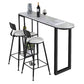 White Stone Top Bar Table Traditional Luxury Bar Table with Sled Base Clearhalo 'Bar Furniture' 'Bar Tables' 'bar_tables' 'furn' 'furn_bar_tables' 'Furniture' 'furniture_bar_tables' 'Kitchen & Dining Furniture' 1200x1200_687870c1-d013-4d72-8507-98c540956cc0
